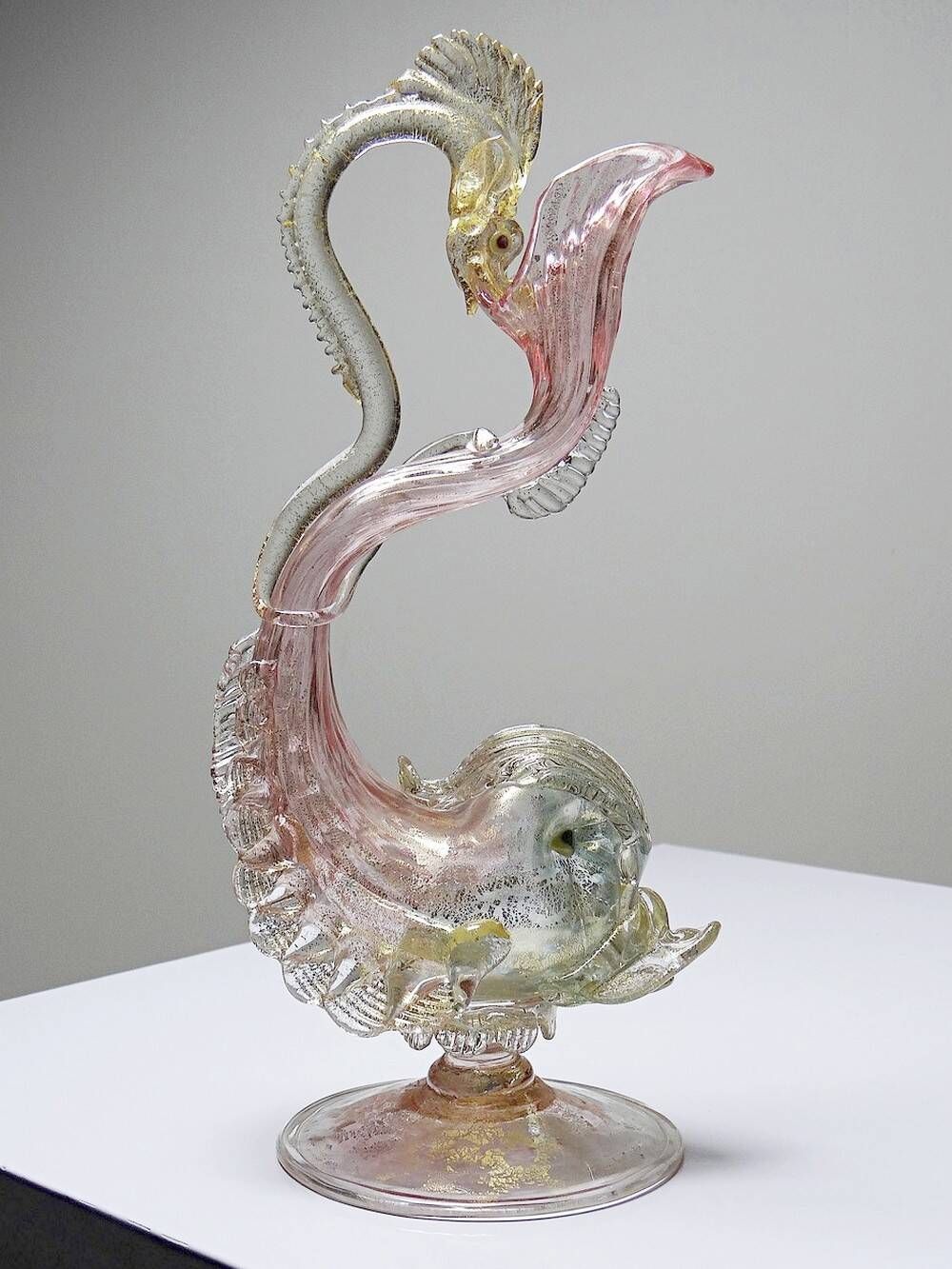 Dolphin ewer by Antonio Salviati in Murano glass, 19th century