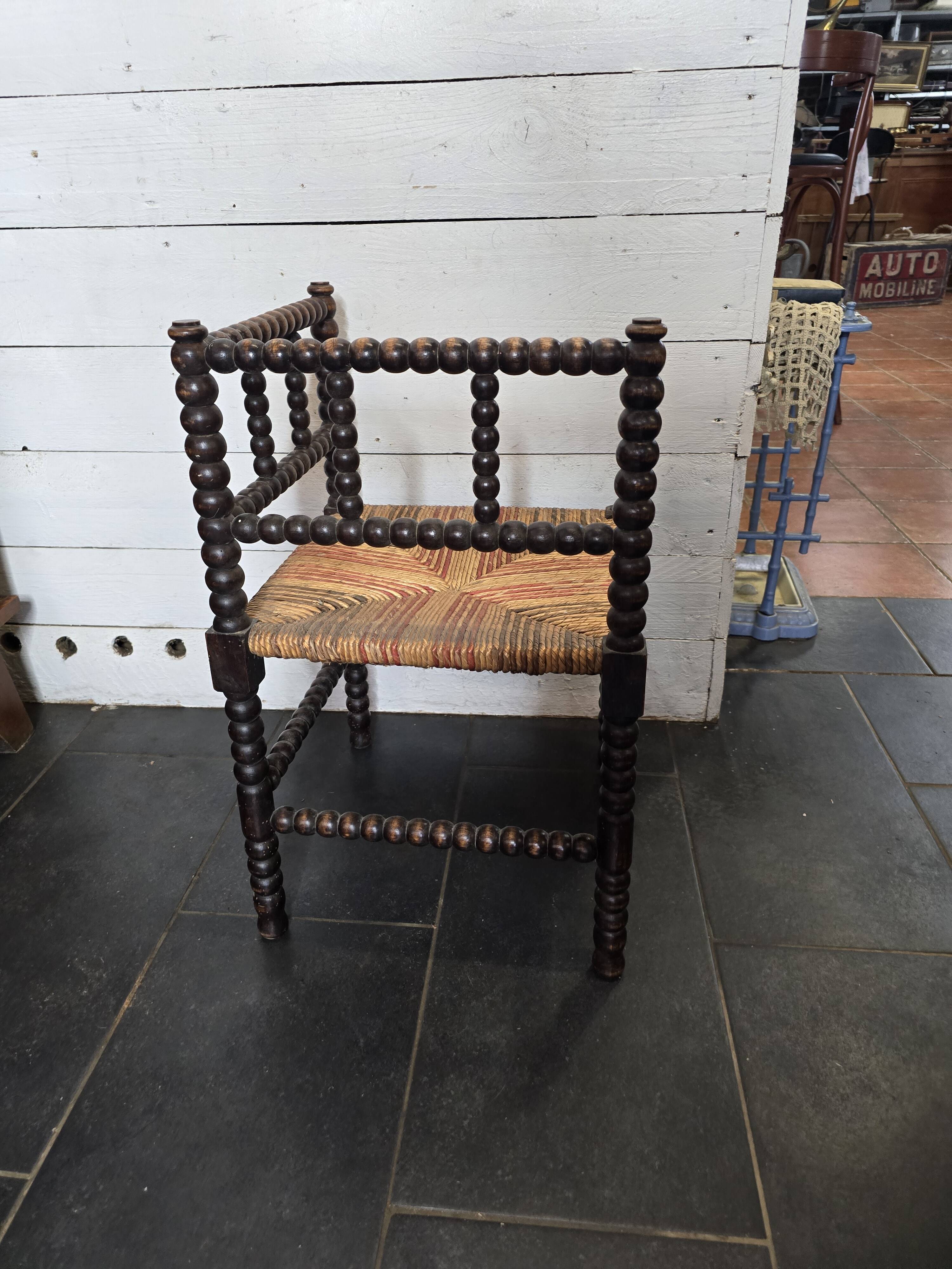 Fireplace corner armchair