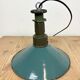 Industrial Green Enamel Factory Pendant Lamp with Cast Aluminium Top, 1960s