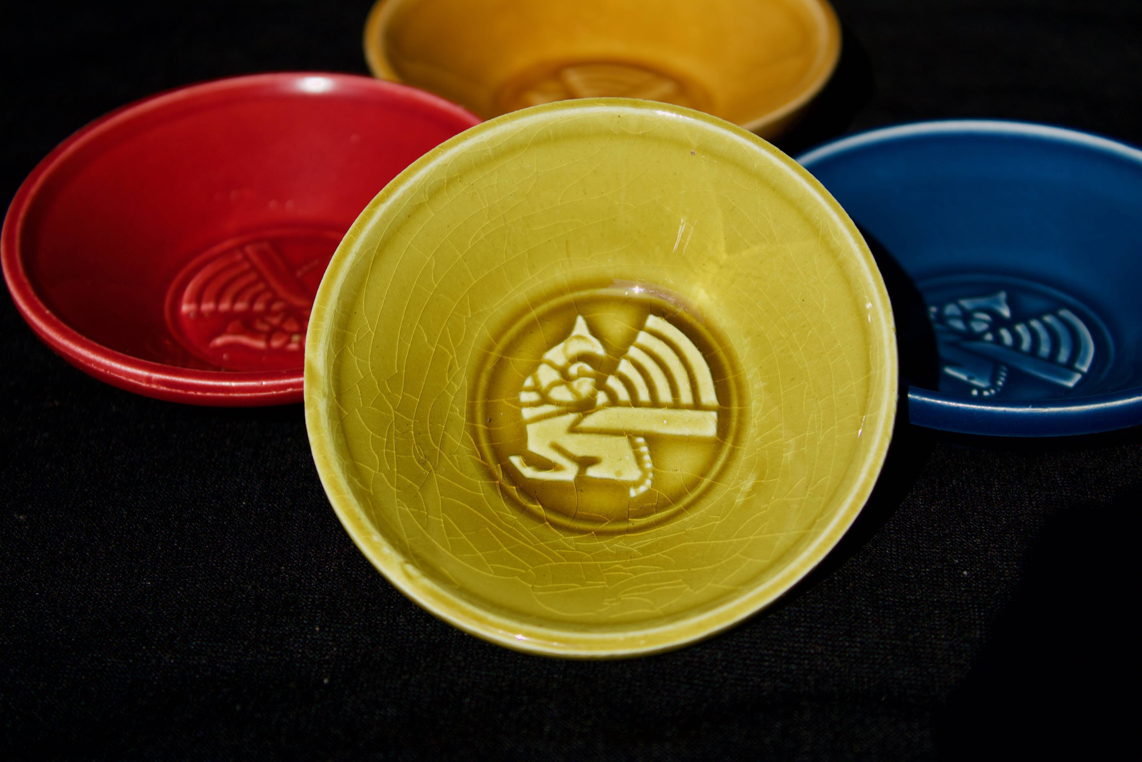 Air France : Old ashtrays / pocket drains / advertising cups in porcelain 1950's