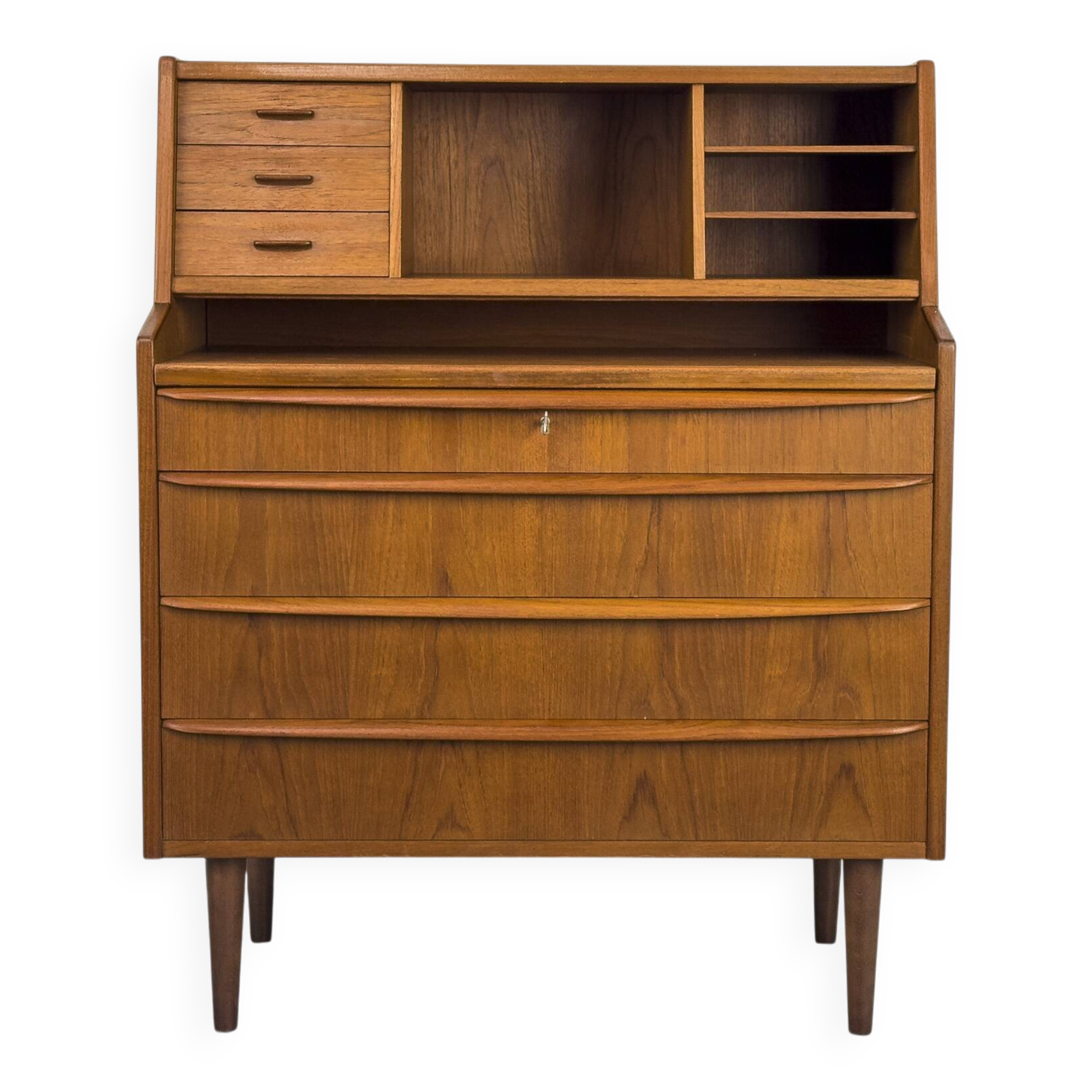 Secrétaire en teck de Chr. Møller, années 1960