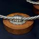 Pair of vintage candle holders in twisted wood and metal – Scandinavian design