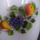 Pitcher or broc in opaline Arcopal fruit décor 1970