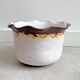 Vintage Italian ceramic planter with a floral decor