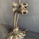 Large signed Art Nouveau style bronze sculpture lamp