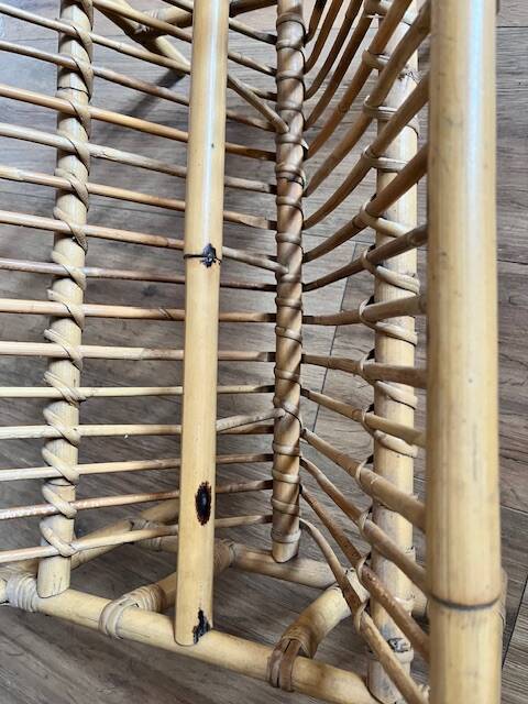 Rattan magazine rack