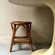 Vintage spiral rattan stool, France 1950