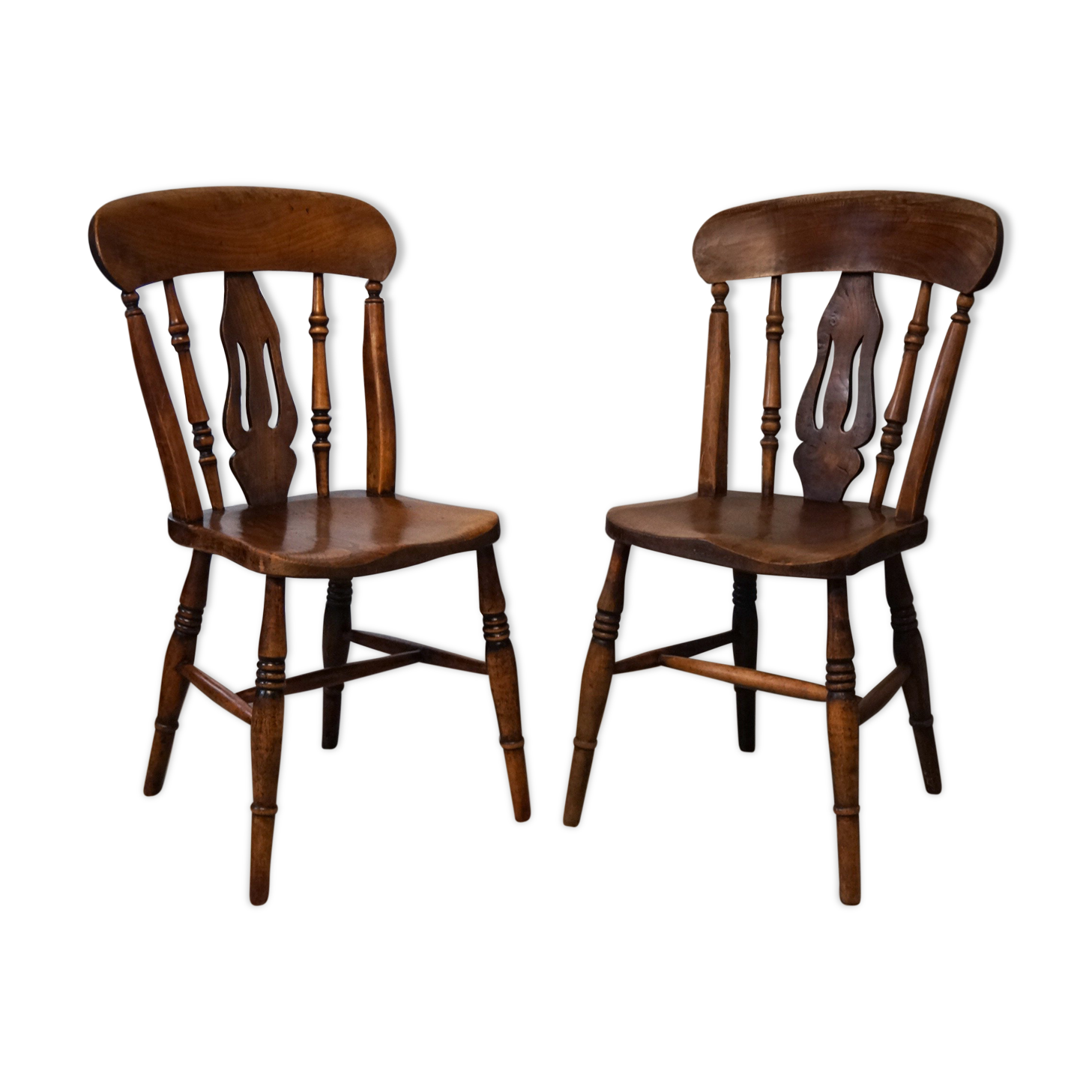 Chaises de campagne en bois d'orme