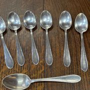 Set of 12 silver-plated dessert spoons