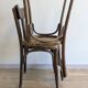 Paire de chaises bistrot anciennes en bois courbé esprit Thonet