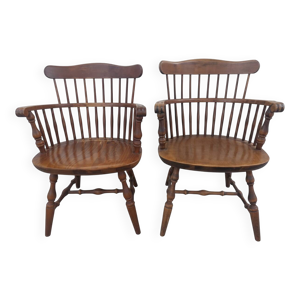 Paire de fauteuils Windsor