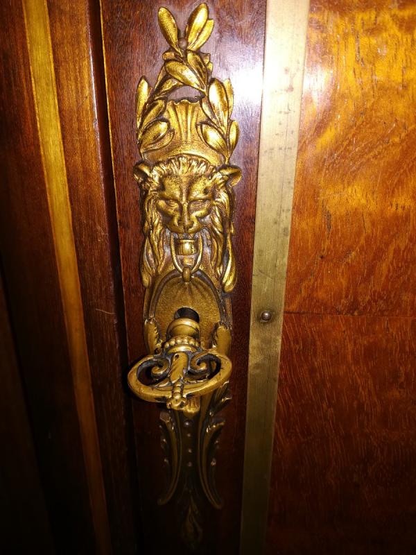 Louis XVI style bookcase in marquetry