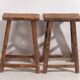 Tabourets orientaux anciens (vers 1900). Ensemble de 2 pièces