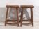 Antique Eastern stools (circa 1900). Set of 2 pieces