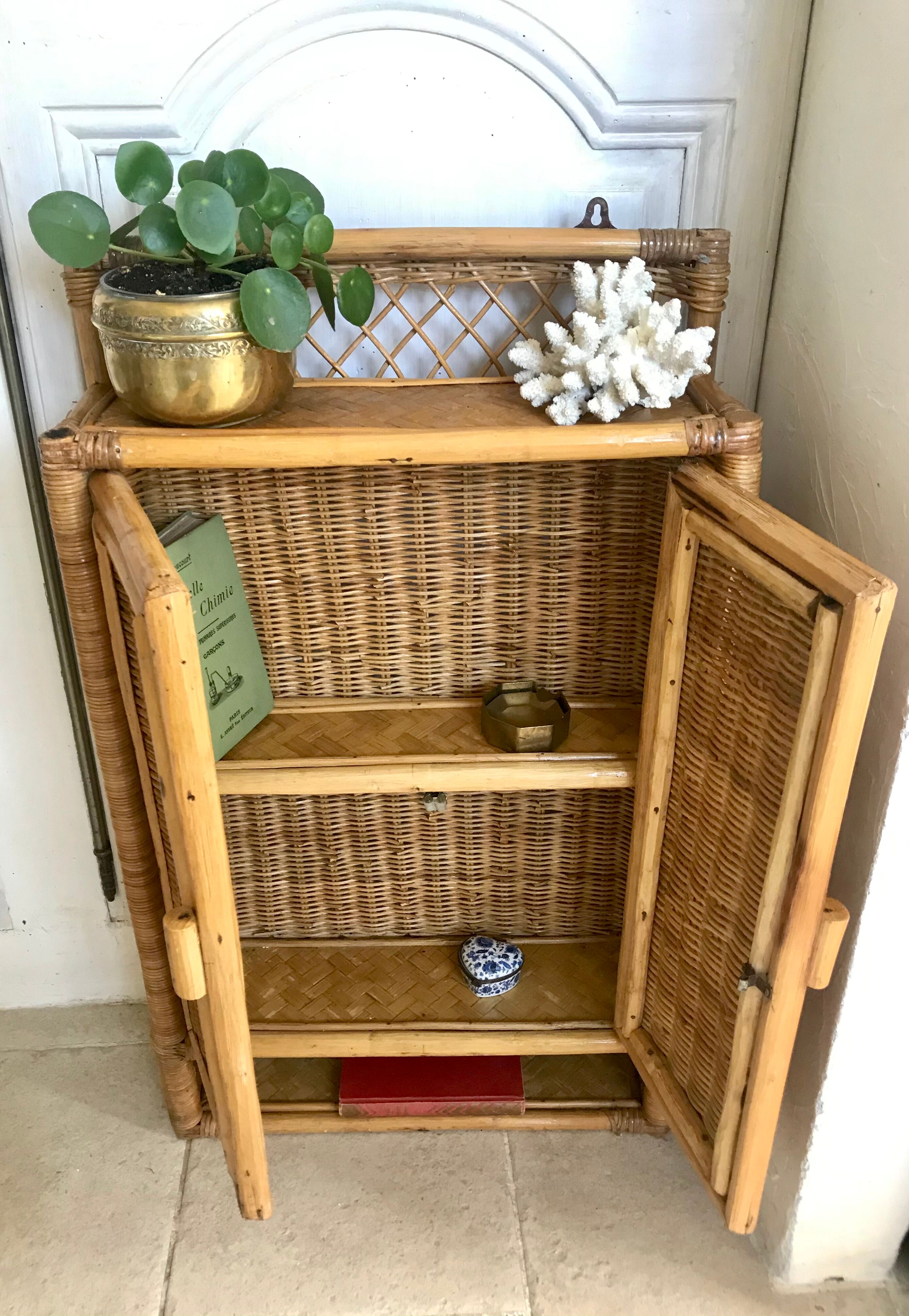 Rattan wall cabinet 82X48