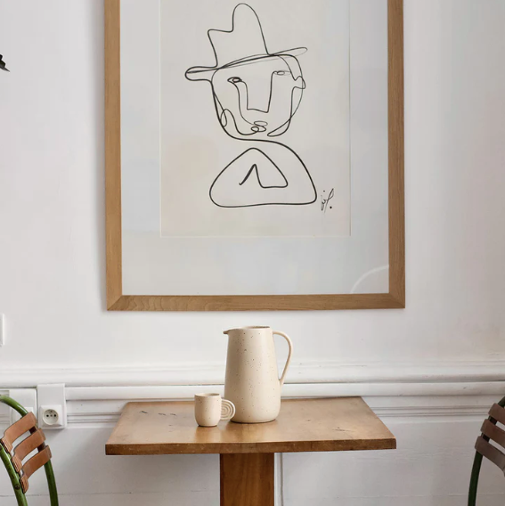 Ceramic pitcher mediterranea speckled - oustao