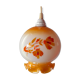 Suspension in opaline globe floral 70s