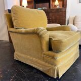 Paire de fauteuils en velours 1960