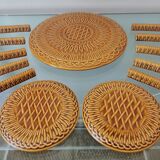 Vintage service of the faience factory of Gien, France 70s