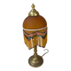 Lampe laiton perles style Charleston 1930