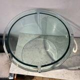 Coffee table 2 half moon Tempered glass Italy 70