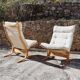 Paire de fauteuils « siesta » d’Ingmar Relling et un repose pied