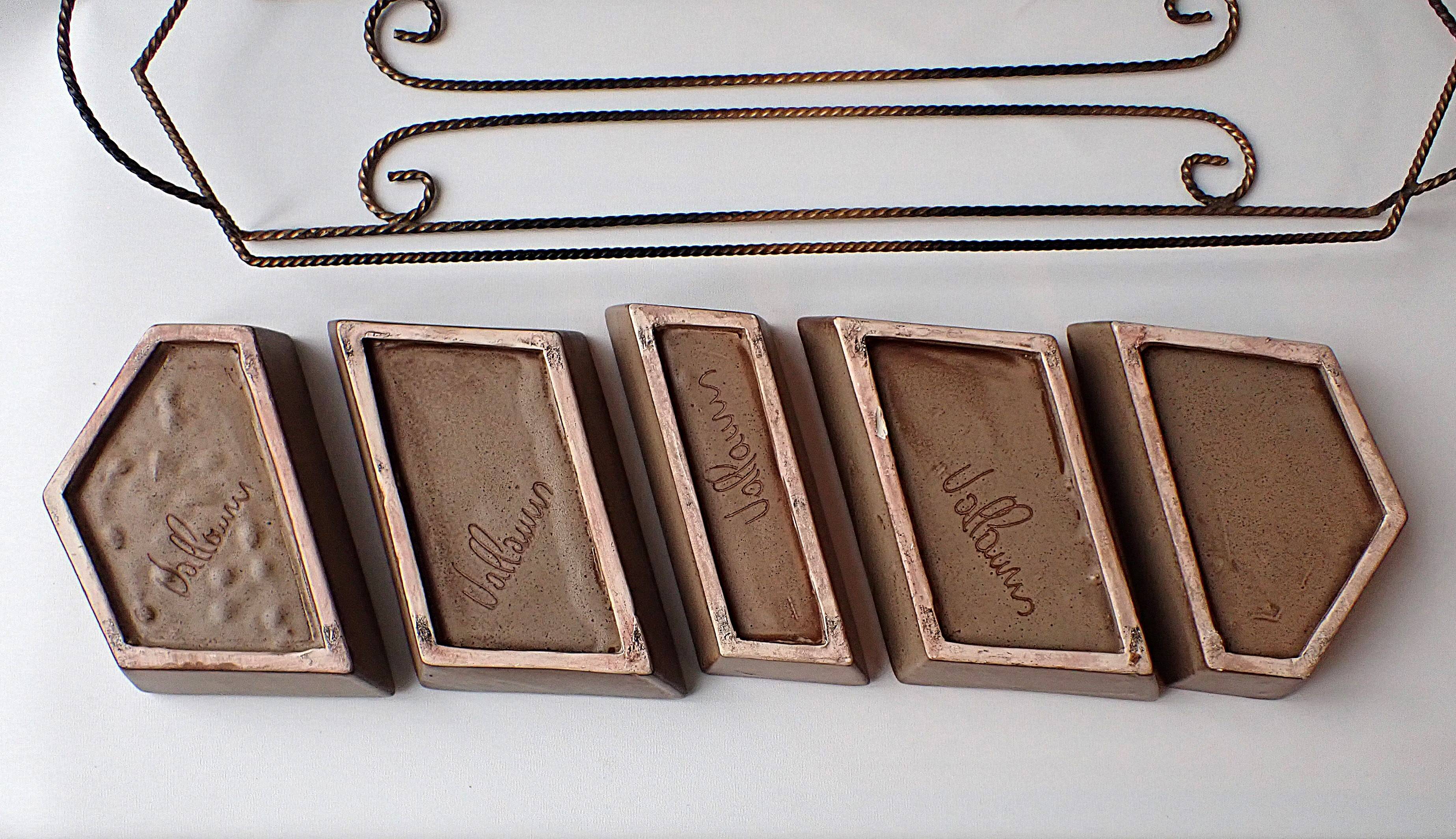 Vallauris ceramic aperitif service - 5 bowls