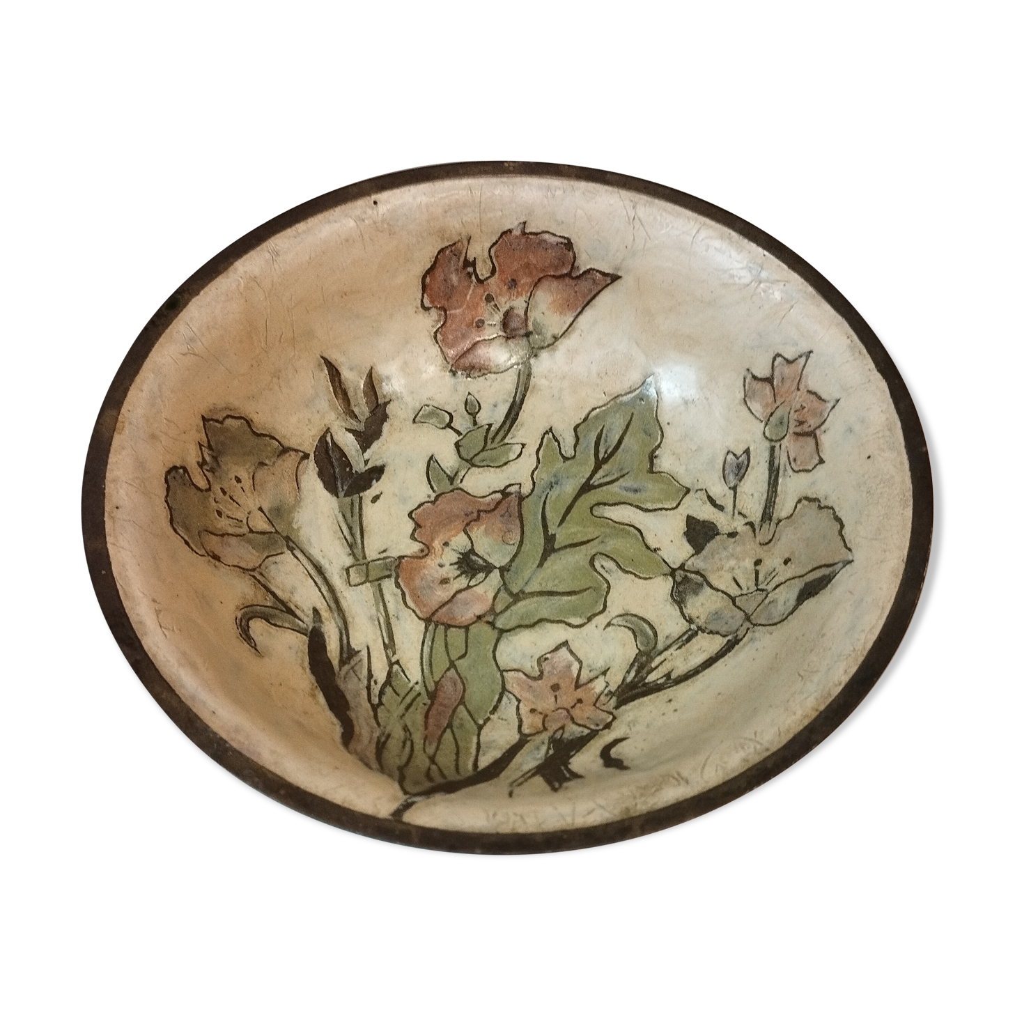 Cup with floral decoration