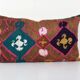 Housse de coussin brodée vintage 84x56 cm