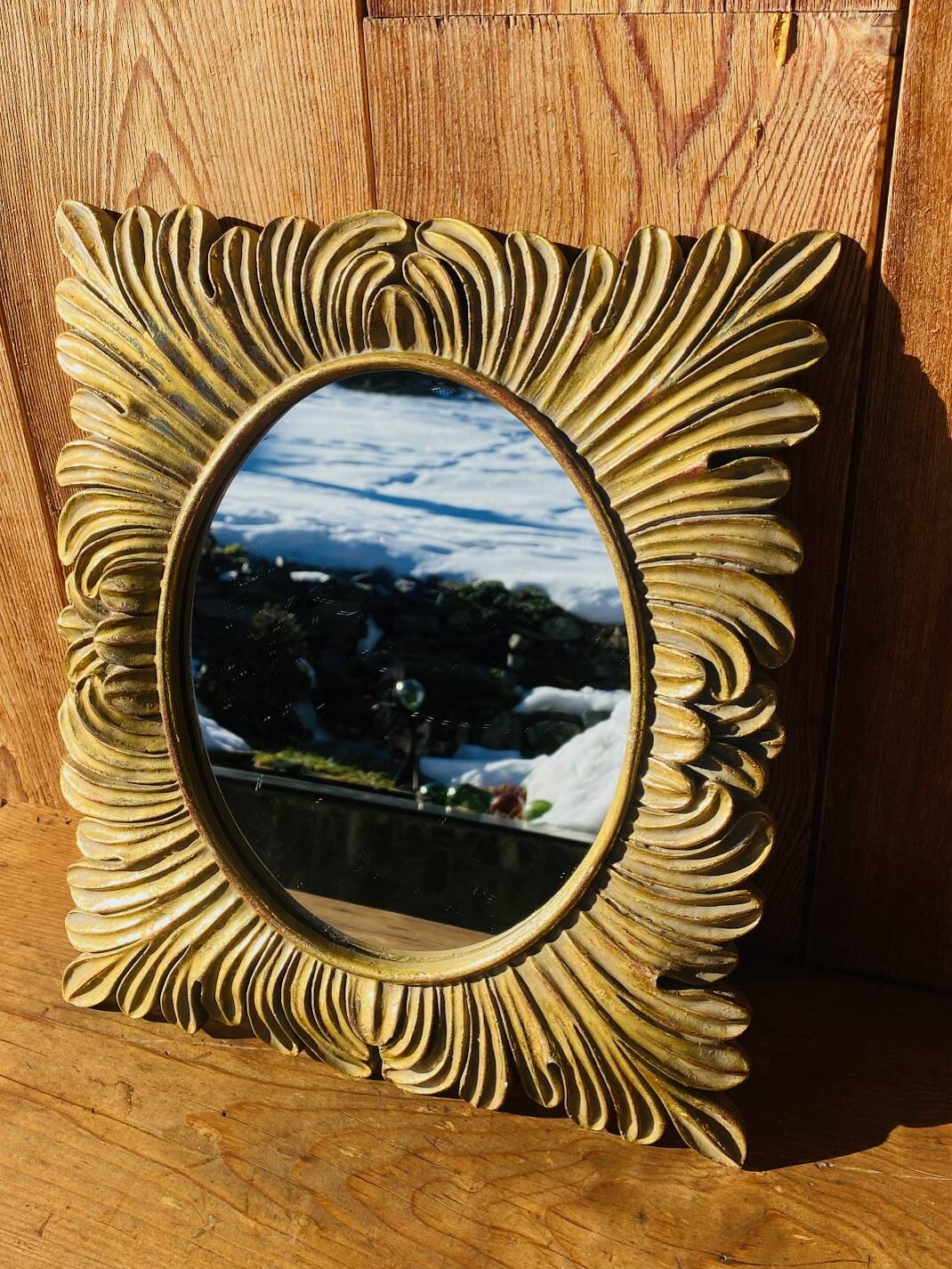 Vintage rectangle sun mirror