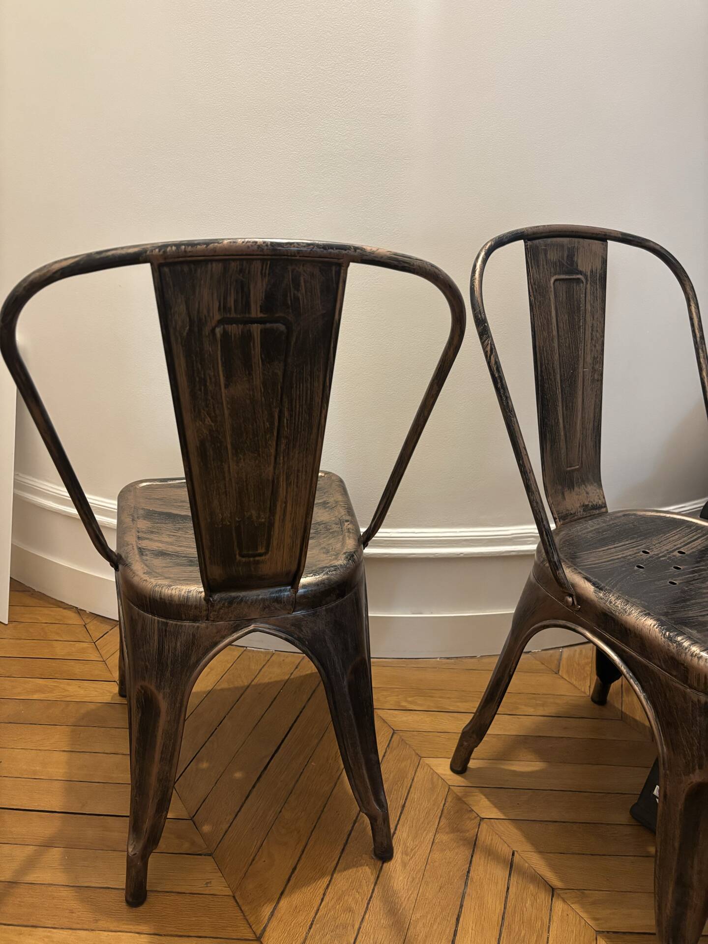 Set of 4 Boston chairs in patinated bronze metal – Westwing ni