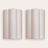 Paire d’appliques murales lin écru