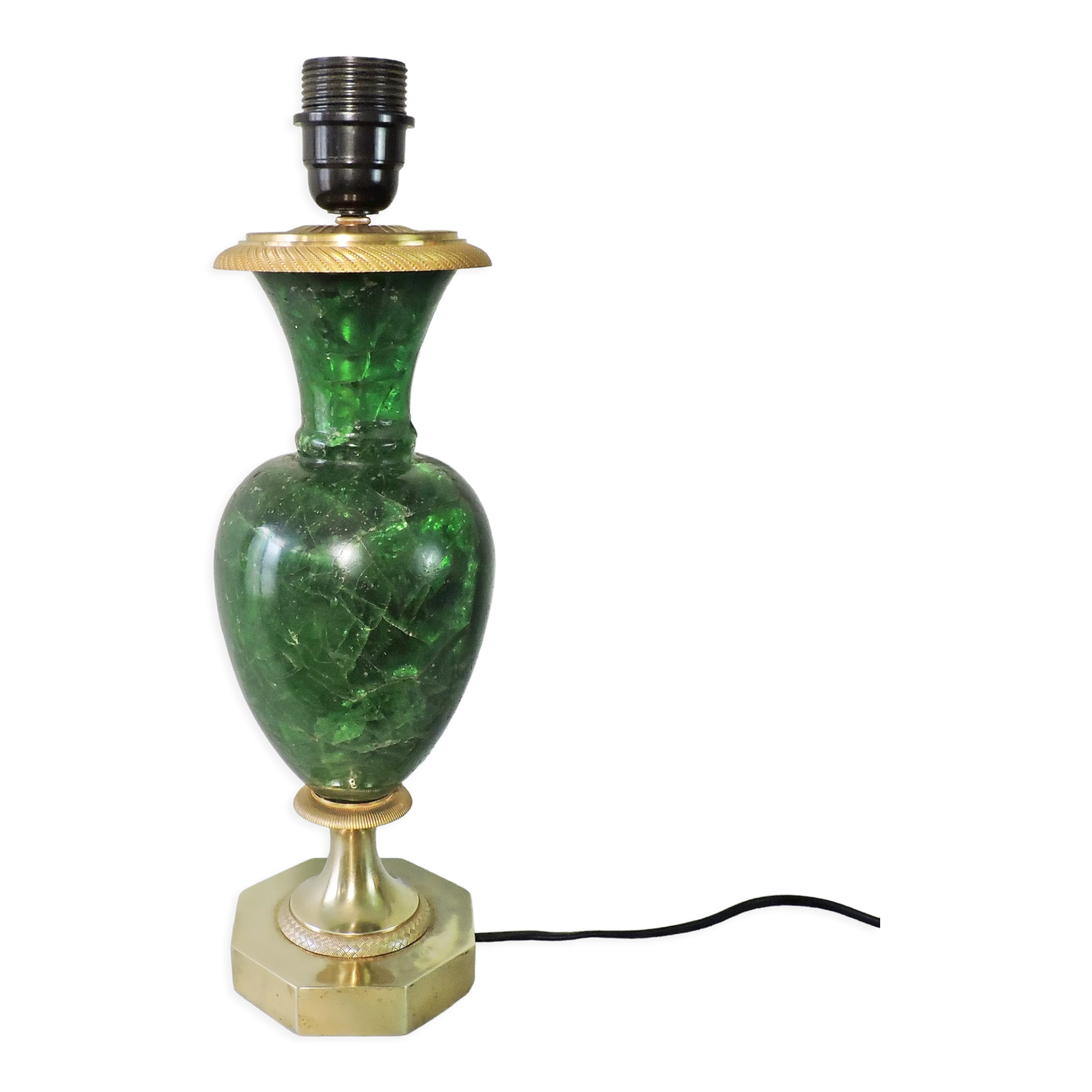 Vintage fractal resin lamp base from the 70s