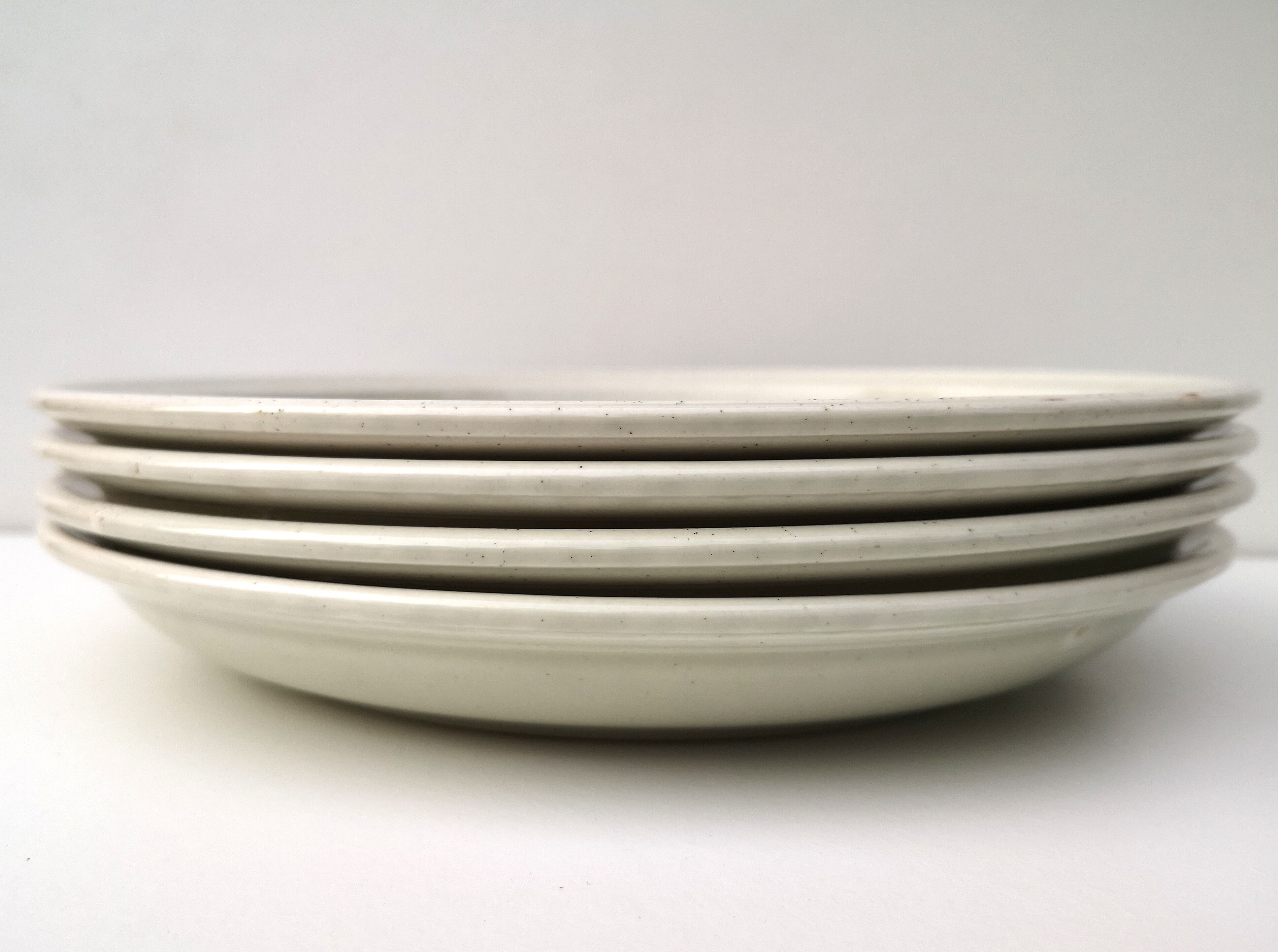 Set of 4 vintage stoneware plates, “Thistles” model