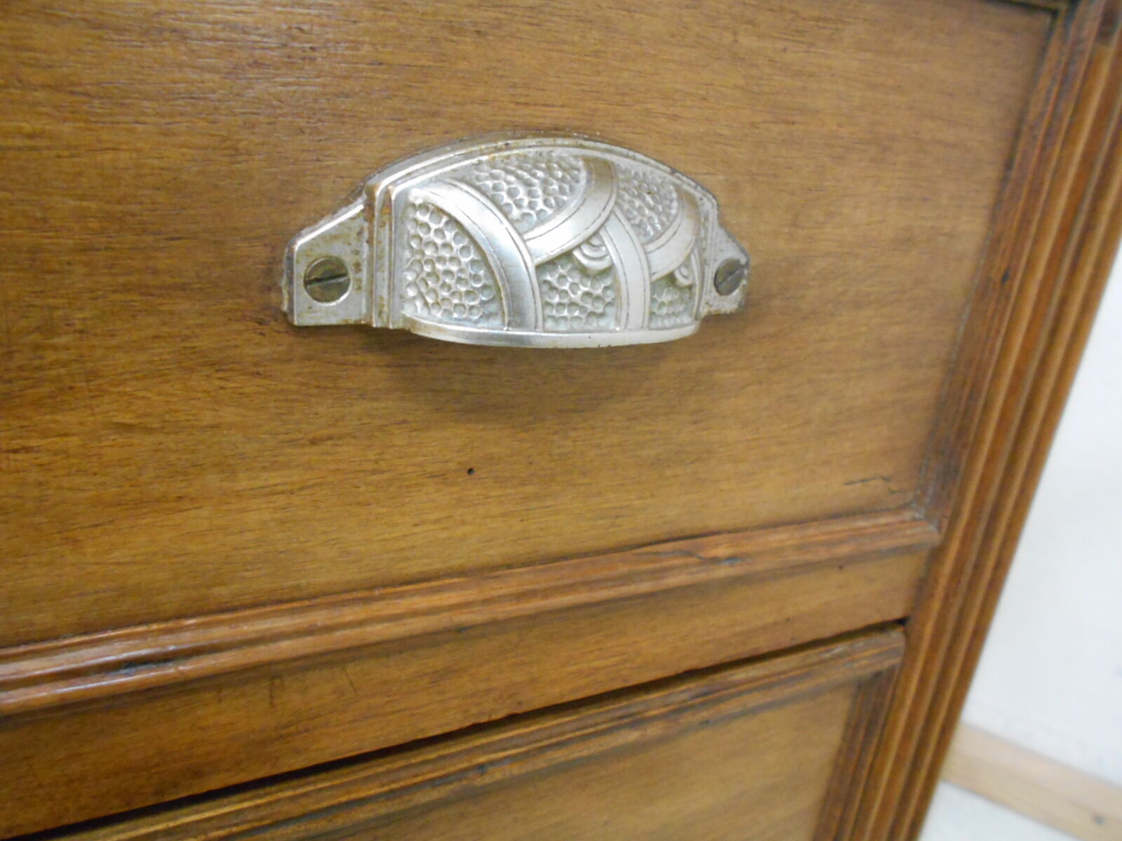 Coffered walnut desk