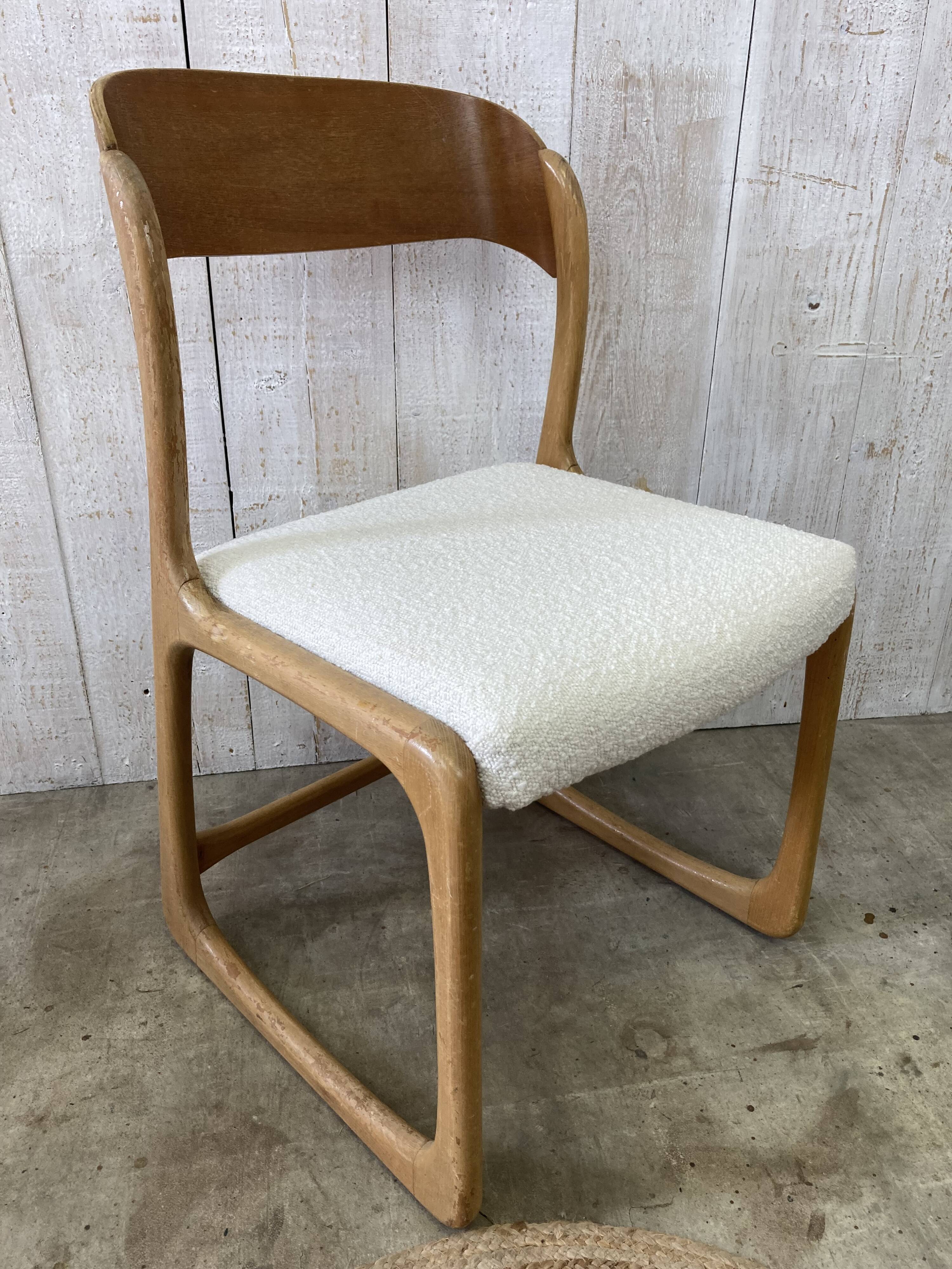 Set of 4 Baumann sled chairs