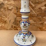 Old candle holder r. delarue rouen decor white ceramic painted vintage