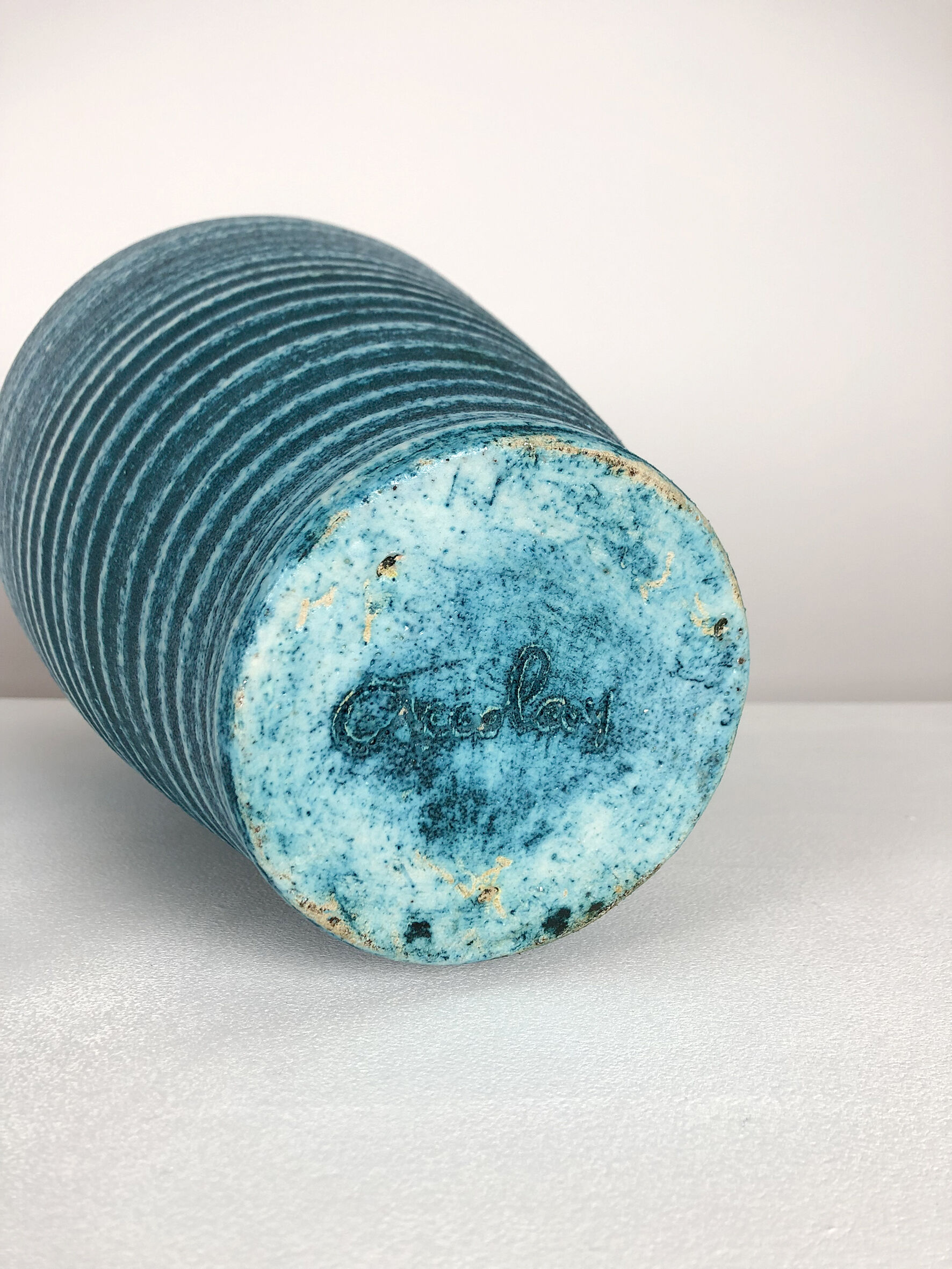 Vintage ceramic vase Accolay series "Gauloise" around 1960