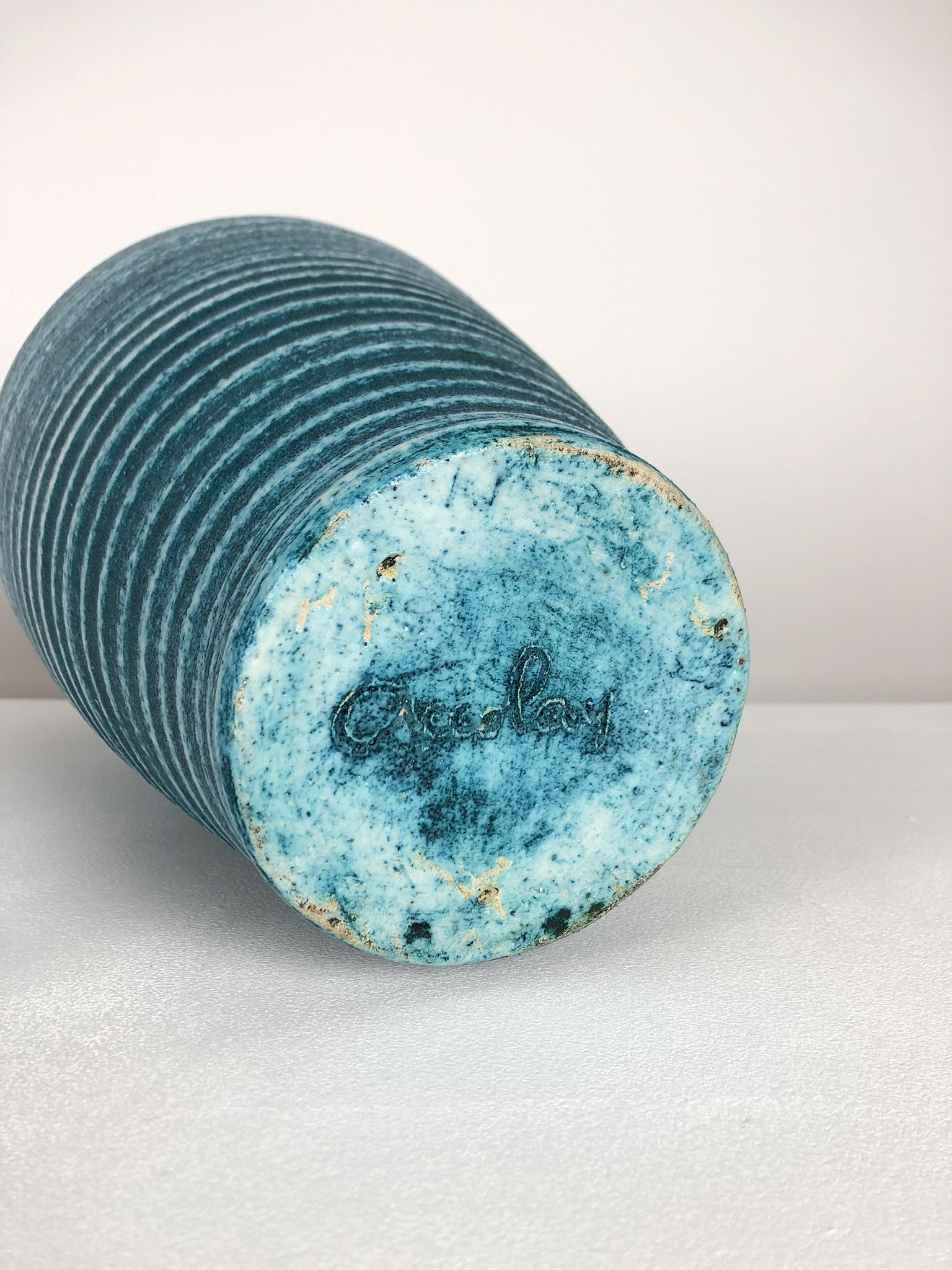Vintage ceramic vase Accolay series "Gauloise" around 1960