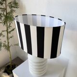 White lacquered metal table lamp from the 60s