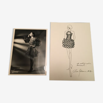 Paco Rabanne: fashion illustration and superb original vintage press photography