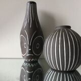 Deux vases danois vintage en grès