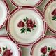set of 6 dessert plates Digoin Sarreguemines model Cibon years 30-40