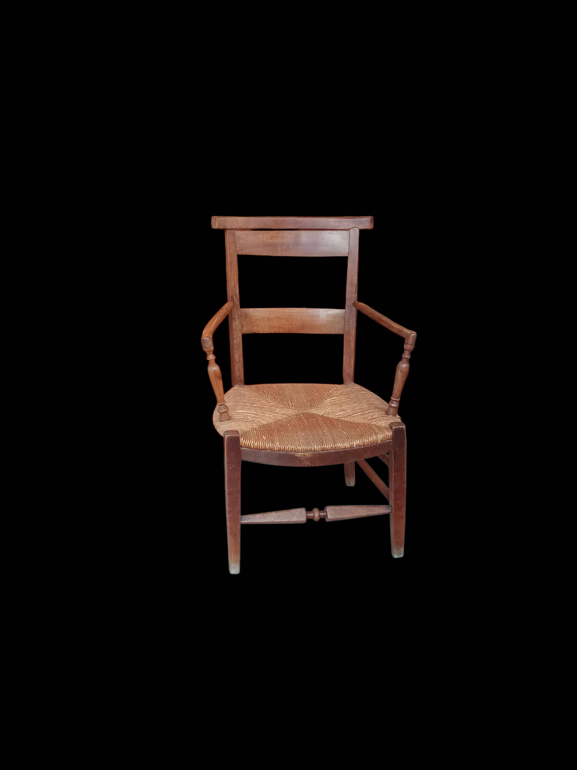 Old Provençal straw chair