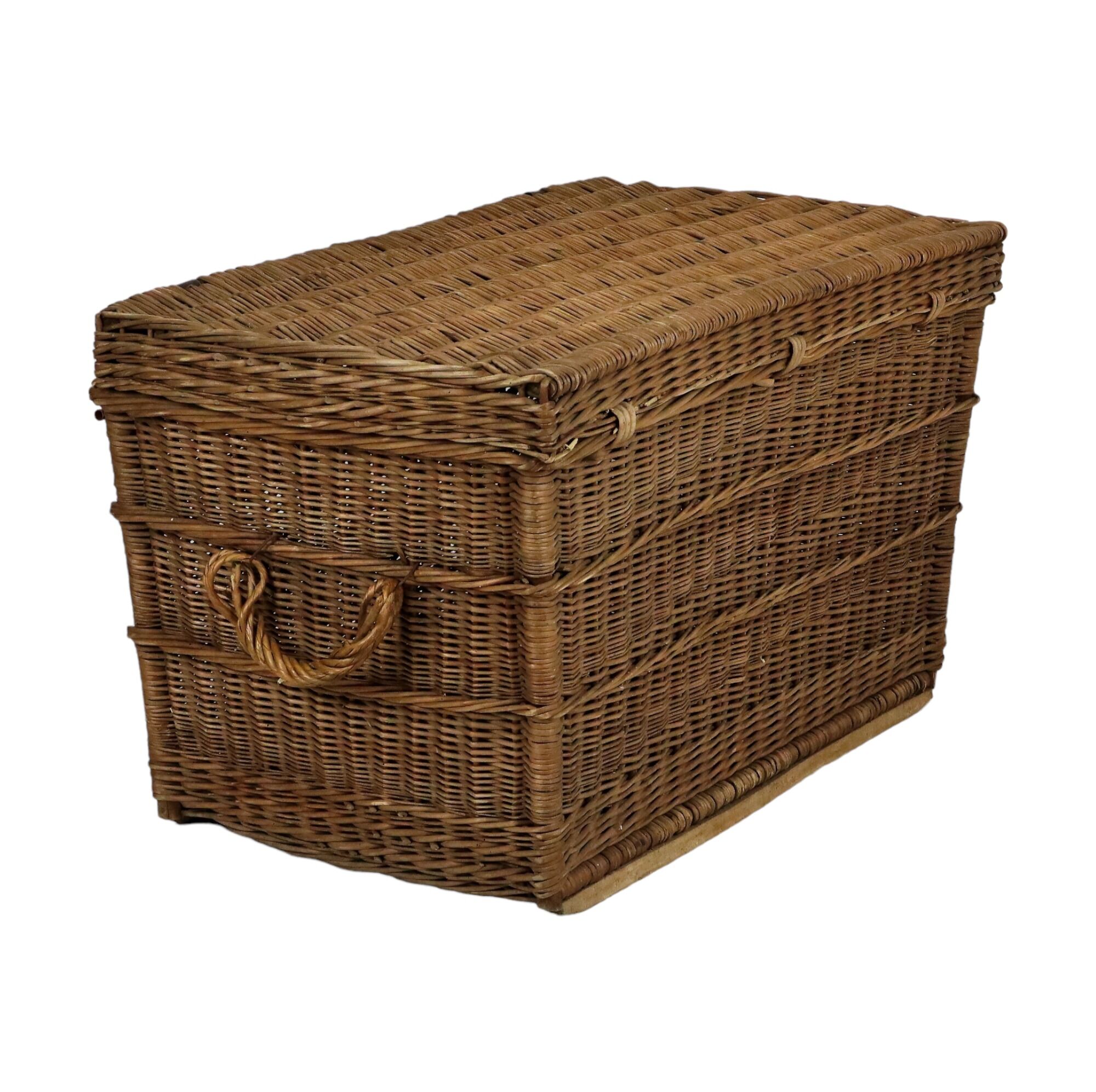 French wicker trunk