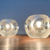Vintage glass table lamps from Peill & Putzler, set of 2.