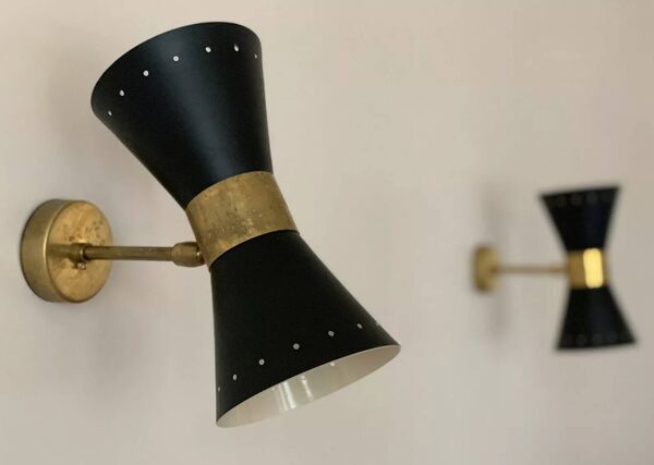 Paire Applique Diabolo Noir