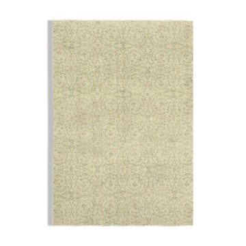 Hand-knotted turkish beige rug 206 cm x 284 cm