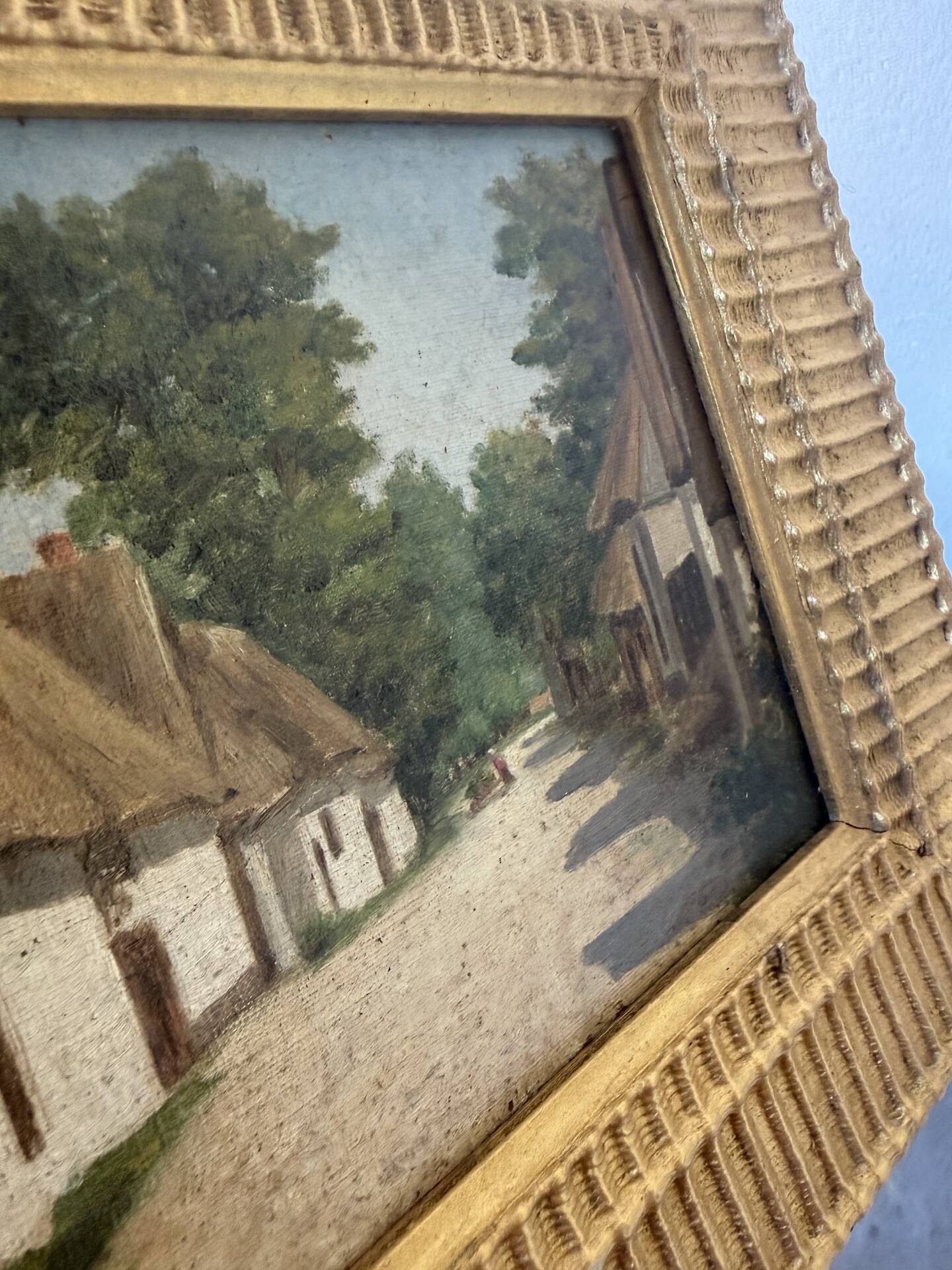 Small oil painting J.Poy 1900