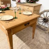 table de ferme Ancienne 2 tiroirs